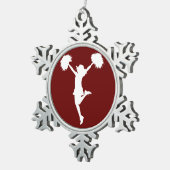  ondergrondse Cheerleader Tin Sneeuwvlok Ornament (Rechts)