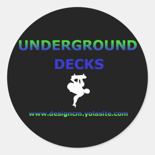 Ondergrondse dekken ronde sticker (Voorkant)