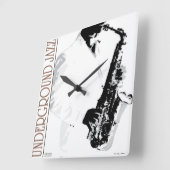 Ondergrondse Jazz-wandklok Vierkante Klok (Hoek)