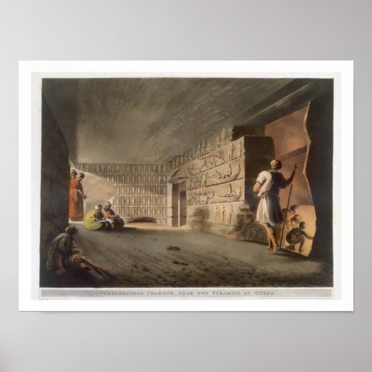 Ondergrondse Kamer bij de Pyramiden te Geeza, p Poster (Voorkant)