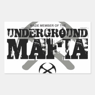 ONDERGRONDSE MAFFIA RECHTHOEKIGE STICKER