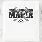 ONDERGRONDSE MAFIA RECHTHOEKIGE STICKER (Tas)