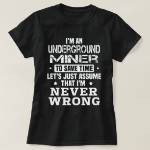 Ondergrondse mijnwerker t-shirt