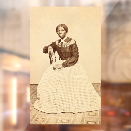 Ondergrondse spoorweg abolitionist Harriet Tubman Raamsticker (Vel 2)