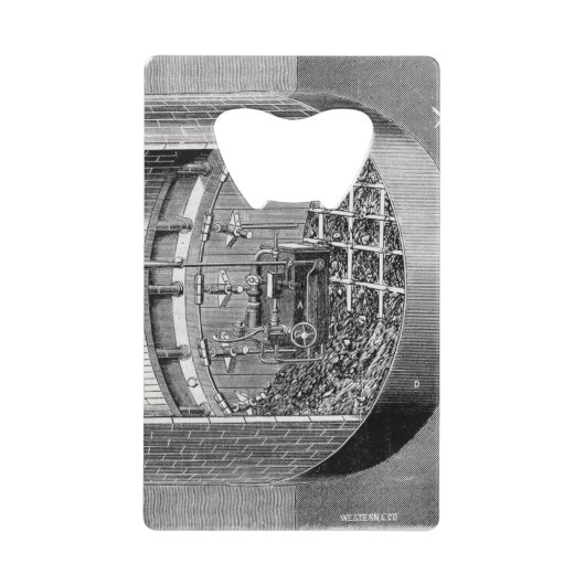 Ondergrondse spoorwegtunneling New York Broadway Creditkaart Flessenopener (Voorkant)
