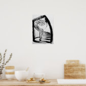 "Ondergrondse stad" Poster (Keuken)