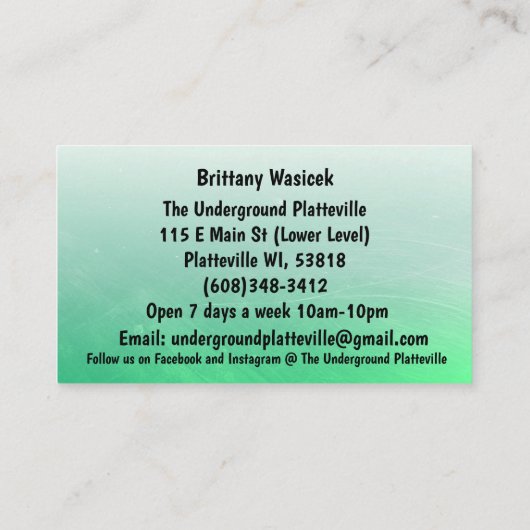 Ondergrondse Visitekaartjes Deel 2 (Achterkant)