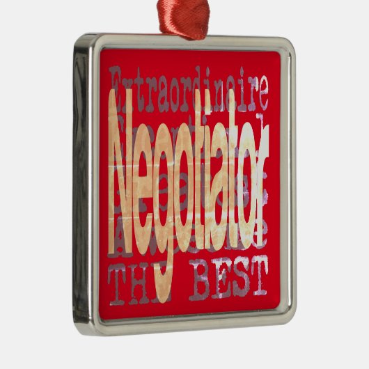 Onderhandelaarster Metalen Ornament (Rechts)