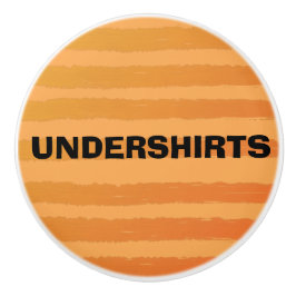 Onderhemden Oranje Waterverf Strepen Keramische Knop