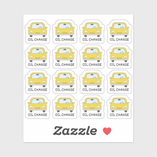 Onderhoud Auto Olie Vervanging Herinnering Bujo Pl Sticker (Vel)