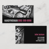 Onderhoud, constructie, Visitekaartje handywoma (Voorkant / Achterkant)