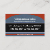 Onderhoud en reparatie van leidingen en verwarming visitekaartje (Achterkant)