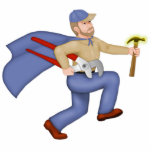 Onderhoud Man Staand Fotobeeldje<br><div class="desc">Onderhoud Man...  Hij is overal. Een echte held wanneer er reparaties te doen zijn.</div>