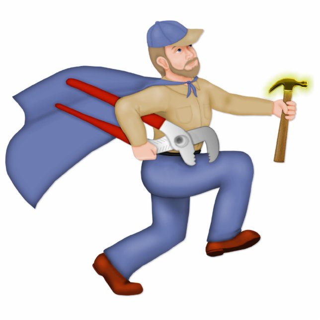 Onderhoud Man Staand Fotobeeldje (Voorkant)