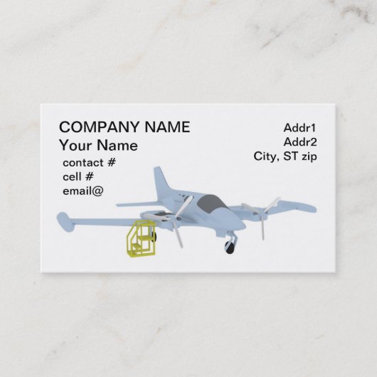 Onderhoud met twee vliegtuigen visitekaartje (Voorkant)