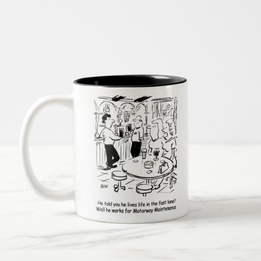 Onderhoud van autosnelwegen - Levensduur in de Fas Tweekleurige Koffiemok (Links)