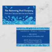 Onderhoud van de waterpoel of plamber visitekaartje (Voorkant / Achterkant)