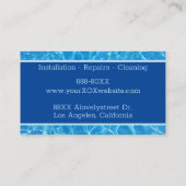 Onderhoud van de waterpoel of plamber visitekaartje (Achterkant)