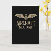 Onderhoud van het Vliegtuig Mechanic Aviation Airp Kaart (Gele Bloem)