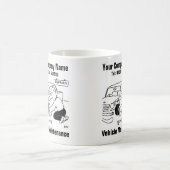 Onderhoud van het voertuig. Funny Garage Mechanic Koffiemok (Center)