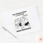 Onderhoud van voertuigen vierkante sticker (Envelop)