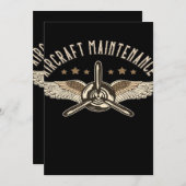 Onderhoud vliegtuig | Koel mechanisch ontwerp Aankondiging (Voorkant / Achterkant)