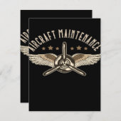 Onderhoud vliegtuig | Koelontwerp Kaart (Voorkant / Achterkant)