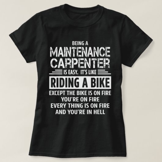 Onderhoudskarpenter T-shirt (Design voorkant)