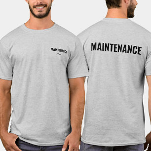 Onderhoudspersoneel Shirt Persoonlijke Naam