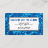 Onderhoudsservice voor het reinigen van zwembaden visitekaartje (Voorkant)