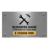 Onderhoudsservice voor reparatie van handyman Faux Magnetisch Visitekaartje (Voorkant)