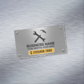 Onderhoudsservice voor reparatie van handyman Faux Magnetisch Visitekaartje (Voorbeeld)