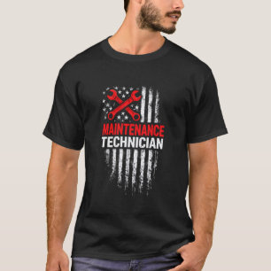 Onderhoudstechnici Patriotische Vlag Trots Vakmans T-shirt