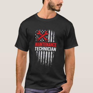 Onderhoudstechnici Patriotische Vlag Trots Vakmans T-shirt