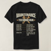 Onderhoudstechnicus Uurly Rate — Handyman Repa T-shirt (Design voorkant)