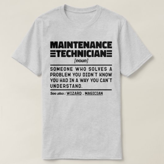 Onderhoudstechnicus zelfstandig handyman specialis t-shirt (Design voorkant)