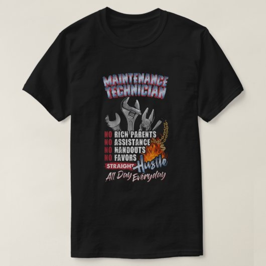 Onderhoudstechnologie recht t-shirt (Design voorkant)