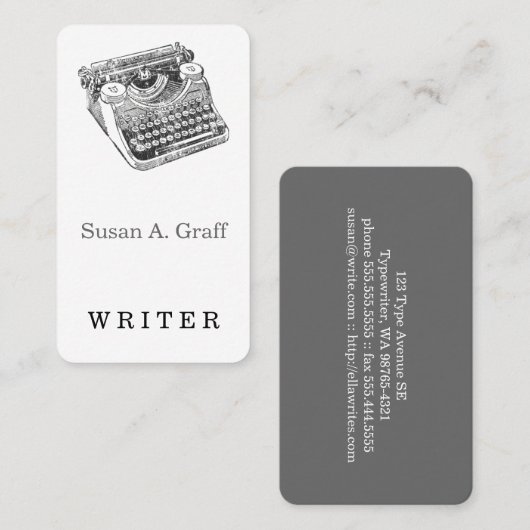  onderhouttypemachine visitekaartje (Voorkant / Achterkant)