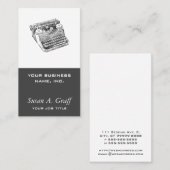  onderhouttypemachine visitekaartje (Voorkant / Achterkant)