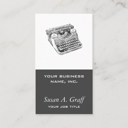  onderhouttypemachine visitekaartje (Voorkant)