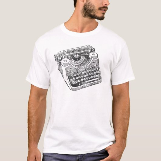  onderhoutverdringerige schrijfmachine t-shirt (Voorkant)
