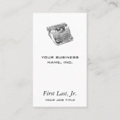  onderhoutverdringerige schrijfmachine visitekaartje (Voorkant)