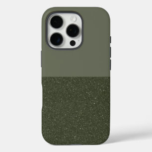 Onderkant Glitter Moss Groene iPhone Case – Aanpas