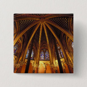 Onderkerk van La Sainte-Chapelle, Parijs, Vierkante Button 5,1 Cm