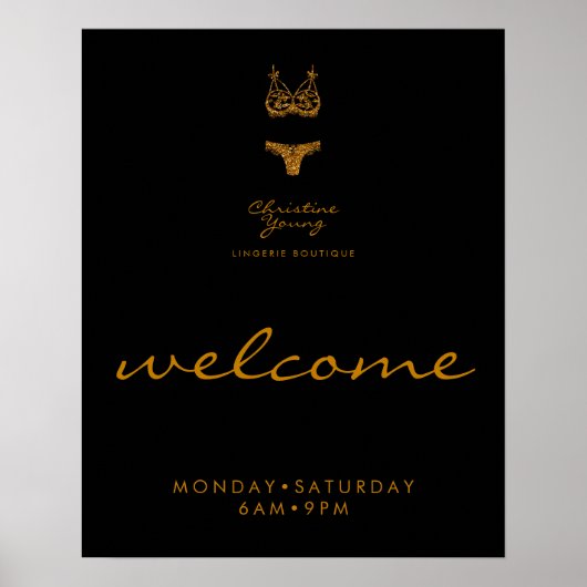 Onderkleding Winkel Lingerie Boutique Welkome Post Poster (Voorkant)