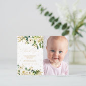 Onderland eerste verjaardag foto dank u briefkaart (Staand voorkant)