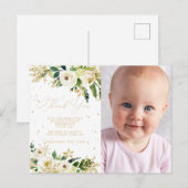 Onderland eerste verjaardag foto dank u briefkaart (Voorkant / Achterkant)