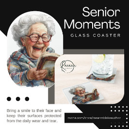 Onderleggers Glas Senior Momenten Glazen Onderzetter