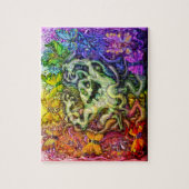 Onderling verbonden spookachtige regenboogmagie legpuzzel (Verticaal)