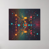 onderling verweven gegevensstromen canvas afdruk (Voorkant)